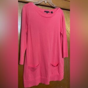 Lightweight sweater 3/4 sleeve peaches/pink color size medium